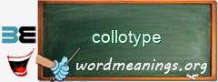 WordMeaning blackboard for collotype